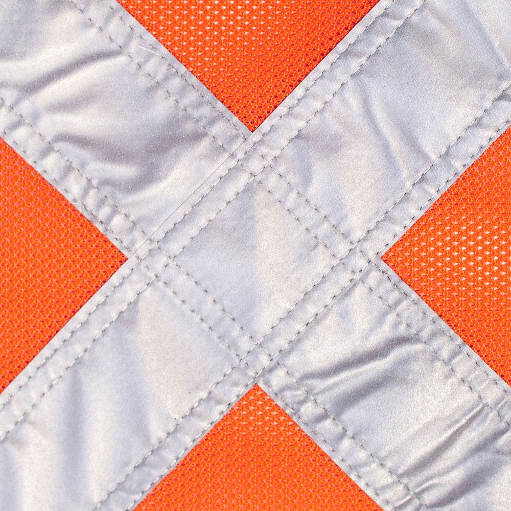 Orange Reflective X Mesh Safety Flag with 4 Cable Ties – Vehicle Safety ...