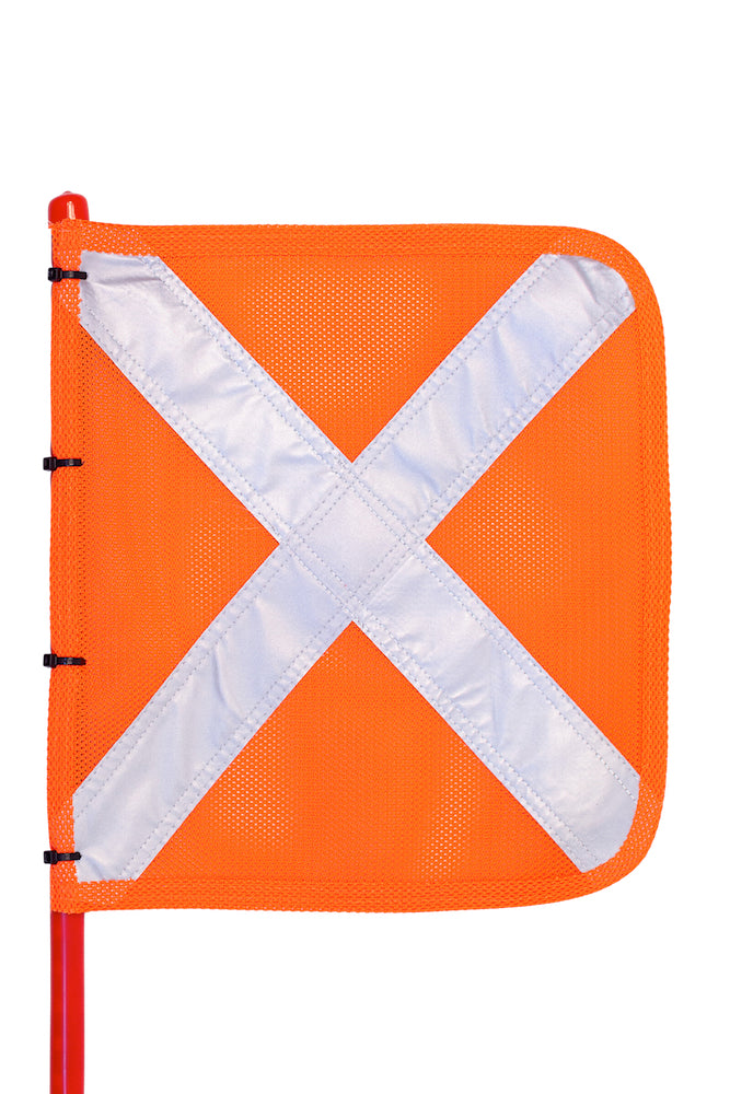 Buggy whip with a safety flag attached, designed for off-road vehicles to enhance visibility and safety, featuring a bright and durable flag for increased vehicle awareness.